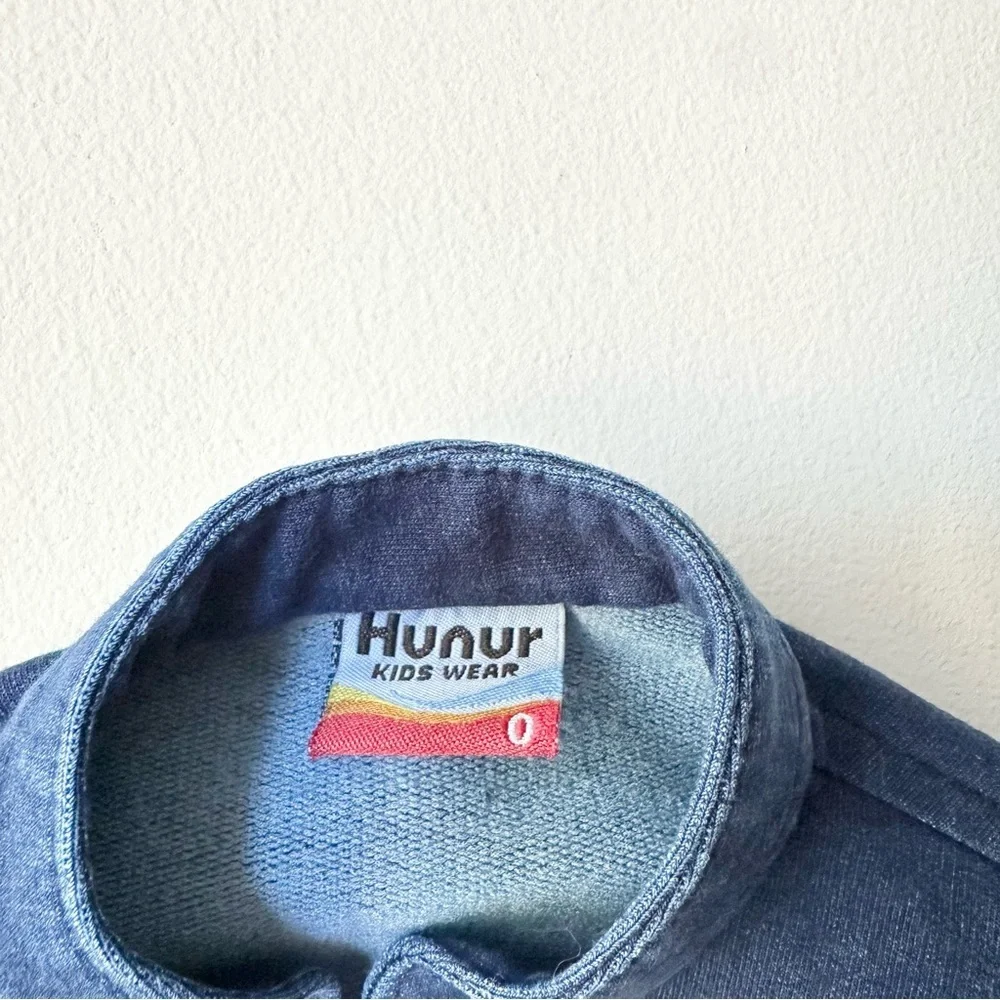 Hunur Kids Wear Harley-Davidson Embroidered Soft Denim Vest